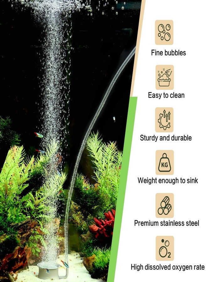 هايغر مجموعة أحجار تهوية لأحواض السمك من هيجر، فقاعات نانو صغيرة، هادئة، عالية الأكسجين المذاب، حجر تهوية لأحواض السمك، مصنوع من الفولاذ المقاوم للصدأ، مناسب لأحواض السمك والزراعة المائية - 1.4 بوصة - Image 2